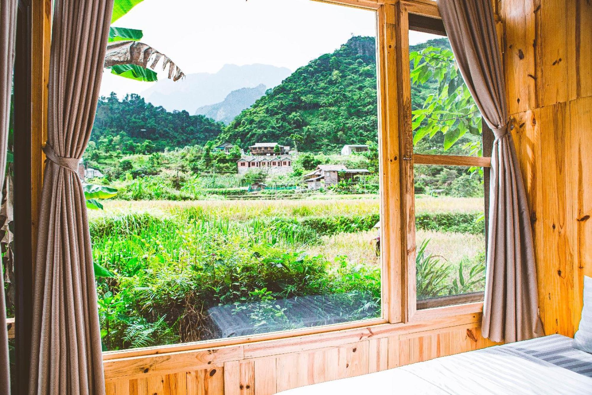 Làng Cac Chien'S Lodge Du Gia المظهر الخارجي الصورة