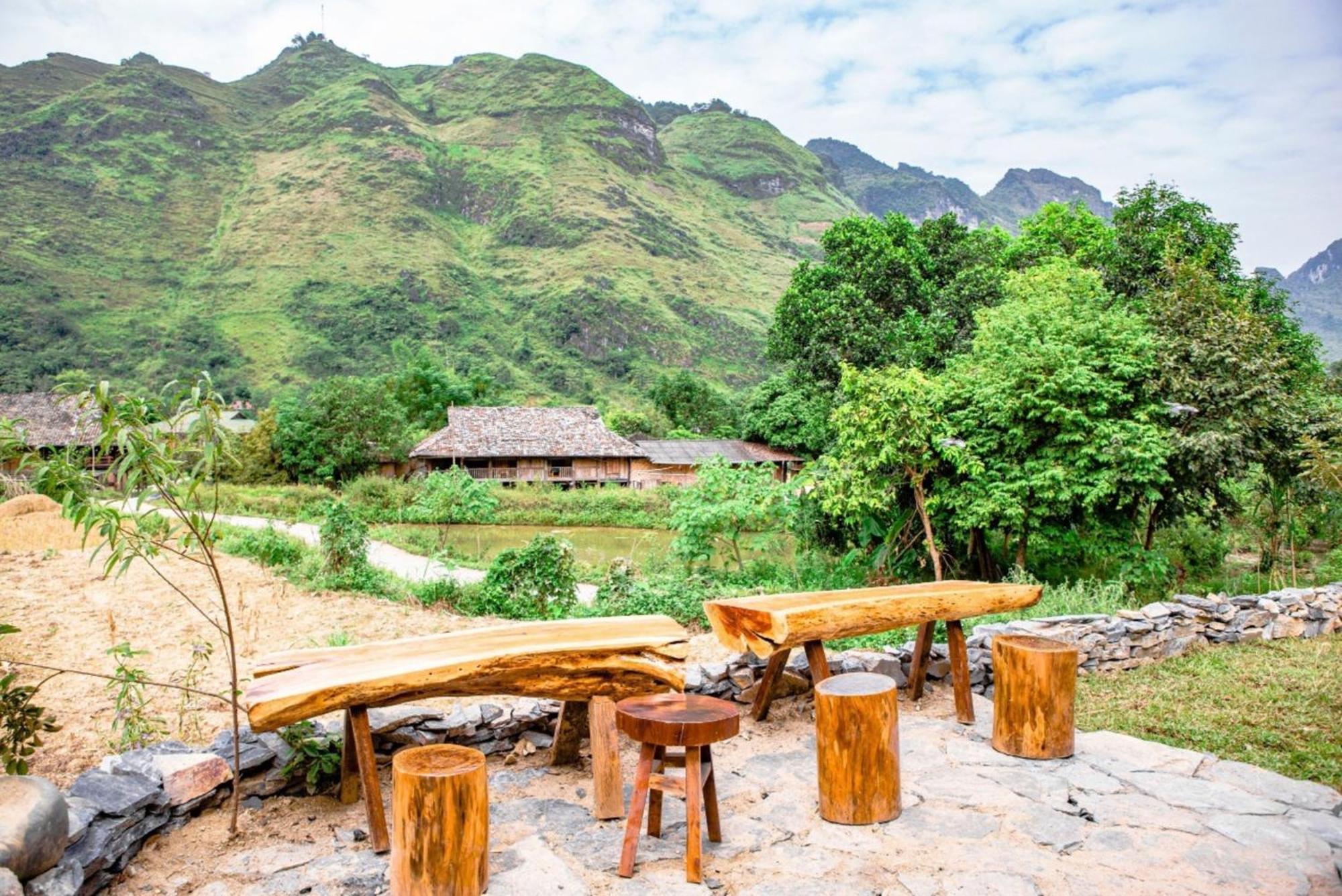 Làng Cac Chien'S Lodge Du Gia المظهر الخارجي الصورة
